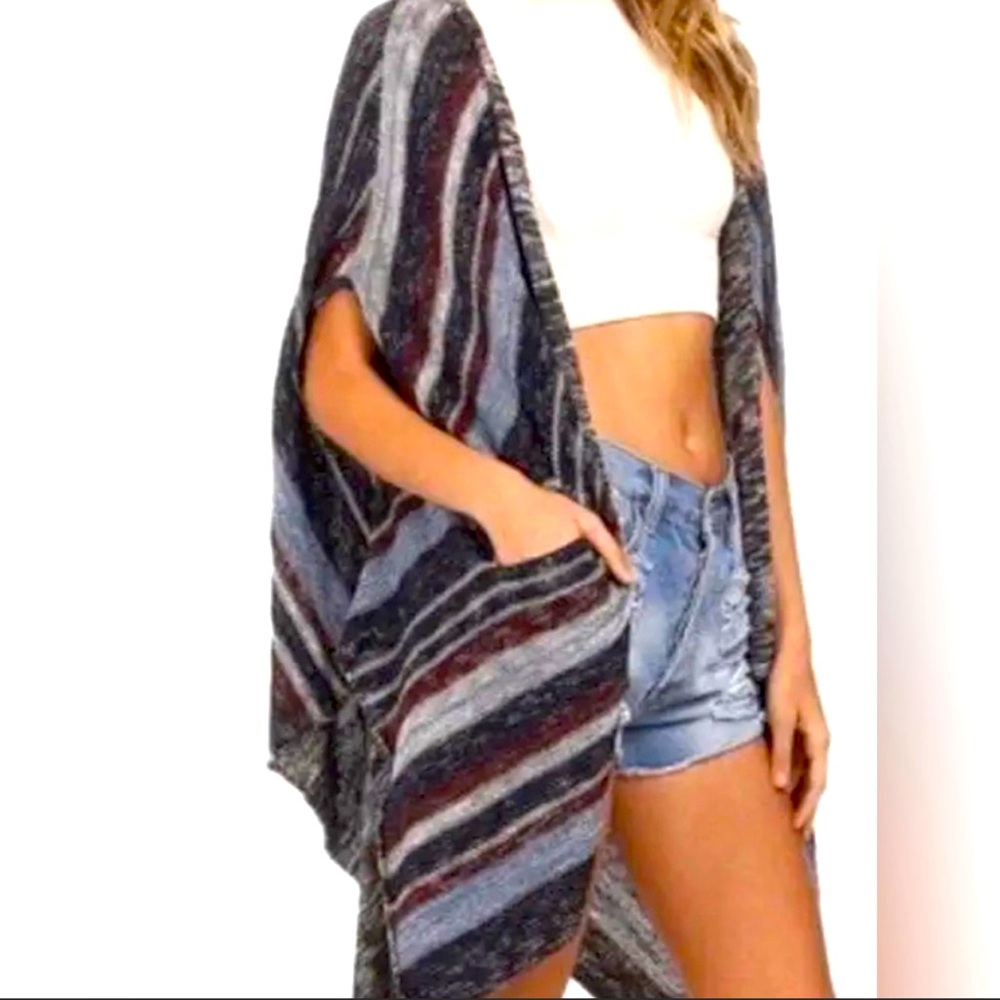Free People Big Trail Open Poncho Size large
